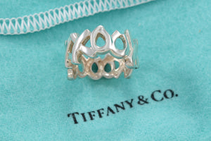 Tiffany & Co. Paloma Picasso Silver Hugs & Kisses Wide Band Ring