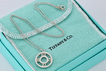 Load image into Gallery viewer, Tiffany &amp; Co. Atlas Small Circle Roman Numerals Medallion Necklace
