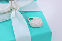 Load image into Gallery viewer, Tiffany &amp; Co. Silver Notes &#39;&#39;I Love You&#39;&#39; Heart Charm Necklace

