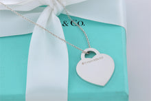 Load image into Gallery viewer, Tiffany &amp; Co. Silver Notes &#39;&#39;I Love You&#39;&#39; Heart Charm Necklace
