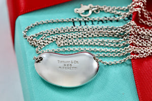 Tiffany & Co. Elsa Peretti Silver Huge 26mm Bean Necklace 30” Necklace