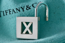 Load image into Gallery viewer, Tiffany &amp; Co. Silver Letter &quot;X&quot; Padlock Pendant
