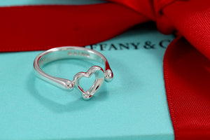 Tiffany & Co. Elsa Peretti Silver Mini Open Heart Ring