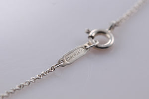 Tiffany & Co. Silver Notes ''I Love You'' Heart Charm Necklace