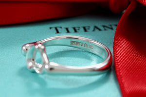 Tiffany & Co. Elsa Peretti Silver Mini Open Heart Ring