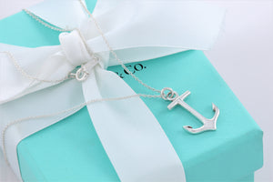 Tiffany & Co. Silver Sea Anchor Pendant 16" Necklace