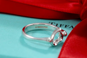 Tiffany & Co. Elsa Peretti Silver Mini Open Heart Ring