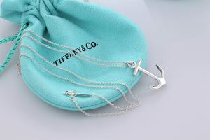 Tiffany & Co. Silver Sea Anchor Pendant 16" Necklace