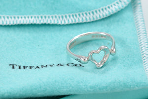 Tiffany & Co. Elsa Peretti Silver Mini Open Heart Ring