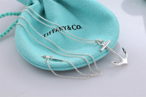 Tiffany & Co. Silver Sea Anchor Pendant 16" Necklace