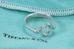 Tiffany & Co. Elsa Peretti Silver Mini Open Heart Ring