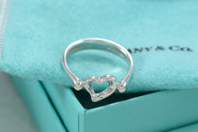 Load image into Gallery viewer, Tiffany &amp; Co. Elsa Peretti Silver Mini Open Heart Ring
