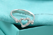 Load image into Gallery viewer, Tiffany &amp; Co. Elsa Peretti Silver Mini Open Heart Ring
