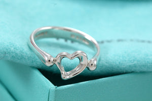 Tiffany & Co. Elsa Peretti Silver Mini Open Heart Ring
