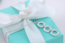 Load image into Gallery viewer, Tiffany &amp; Co. Silver Triple Cushion Drop Necklace
