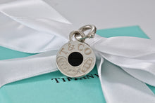 Load image into Gallery viewer, Tiffany &amp; Co. 1837 Silver Black enamel Round Charm w/ Clasp
