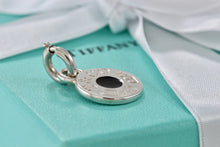 Load image into Gallery viewer, Tiffany &amp; Co. 1837 Silver Black enamel Round Charm w/ Clasp
