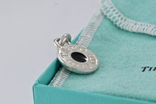 Load image into Gallery viewer, Tiffany &amp; Co. 1837 Silver Black enamel Round Charm w/ Clasp
