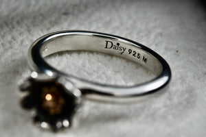 Daisy London Sterling Silver & Gold Flower Ring Size 7