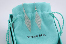 Load image into Gallery viewer, Tiffany &amp; Co. Elsa Peretti Silver Diamond Small Mesh Dangling Earrings
