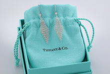 Load image into Gallery viewer, Tiffany &amp; Co. Elsa Peretti Silver Diamond Small Mesh Dangling Earrings

