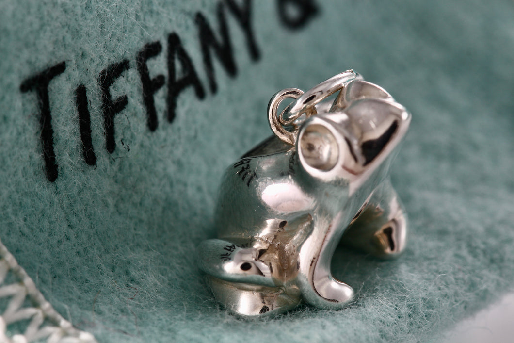 Tiffany & Co. Vintage Silver Frog Charm Pendant