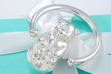 Load image into Gallery viewer, Tiffany &amp; Co. Silver Spinning Bear Baby Rattle 3&quot; Teether
