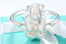 Load image into Gallery viewer, Tiffany &amp; Co. Silver Spinning Bear Baby Rattle 3&quot; Teether
