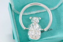 Load image into Gallery viewer, Tiffany &amp; Co. Silver Spinning Bear Baby Rattle 3&quot; Teether
