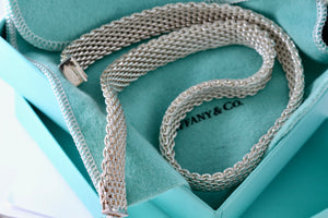 Tiffany & Co. Mesh Silver Choker Collar 17" Necklace