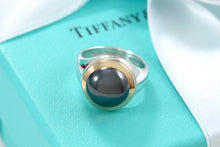 Load image into Gallery viewer, Tiffany &amp; Co. 18K Gold &amp; Silver Hematite Ring
