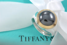Load image into Gallery viewer, Tiffany &amp; Co. 18K Gold &amp; Silver Hematite Ring
