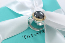 Load image into Gallery viewer, Tiffany &amp; Co. 18K Gold &amp; Silver Hematite Ring
