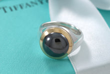 Load image into Gallery viewer, Tiffany &amp; Co. 18K Gold &amp; Silver Hematite Ring
