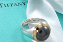 Load image into Gallery viewer, Tiffany &amp; Co. 18K Gold &amp; Silver Hematite Ring
