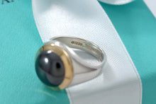 Load image into Gallery viewer, Tiffany &amp; Co. 18K Gold &amp; Silver Hematite Ring

