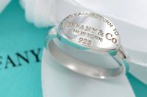 Please Return To Tiffany & Co. Silver Oval Ring