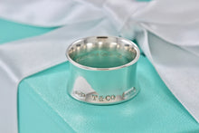 Load image into Gallery viewer, Tiffany &amp; Co. 1837 Silver Extra Wide Band Ring NEW VERSION
