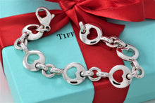 Load image into Gallery viewer, Tiffany &amp; Co. Silver Stencil Heart Link 7&quot; Bracelet
