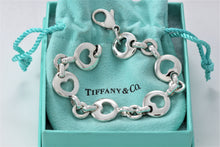 Load image into Gallery viewer, Tiffany &amp; Co. Silver Stencil Heart Link 7&quot; Bracelet
