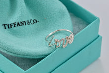 Load image into Gallery viewer, Tiffany &amp; Co. Paloma Picasso Silver LOVE Script Grafitti Ring
