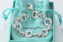 Load image into Gallery viewer, Tiffany &amp; Co. Silver Stencil Heart Link 7&quot; Bracelet
