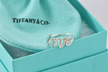 Load image into Gallery viewer, Tiffany &amp; Co. Paloma Picasso Silver LOVE Script Grafitti Ring
