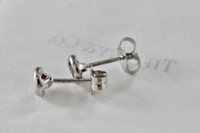 Load image into Gallery viewer, Tiffany &amp; Co. Elsa Peretti Silver Color By The Yard Ruby Stud Earrings
