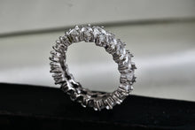 Load image into Gallery viewer, Sterling Silver ADI China CZ Marquise Diamonds Eternity Band Ring Size 7
