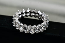 Load image into Gallery viewer, Sterling Silver ADI China CZ Marquise Diamonds Eternity Band Ring Size 7
