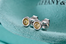 Load image into Gallery viewer, Tiffany &amp; Co. Elsa Peretti Silver Color By The Yard Citrine Stud Earrings
