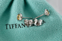 Load image into Gallery viewer, Tiffany &amp; Co. Elsa Peretti Silver Color By The Yard Citrine Stud Earrings
