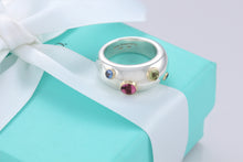 Load image into Gallery viewer, Tiffany &amp; Co. 18K Gold &amp; Silver Etoile Gemstone Ring
