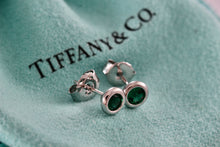 Load image into Gallery viewer, Tiffany &amp; Co. Elsa Peretti Silver Color By The Yard Tsavorite Stud Earrings
